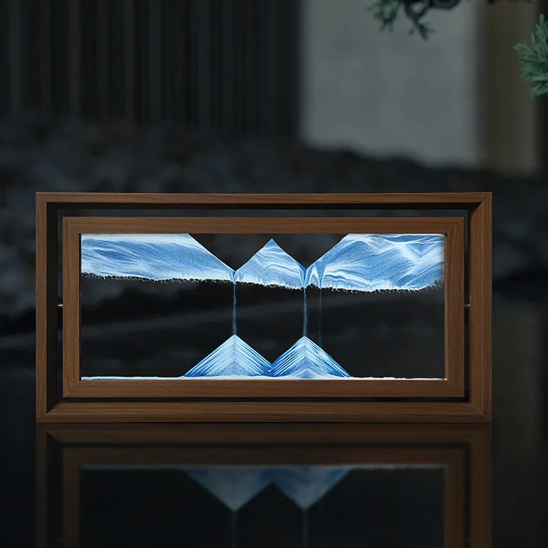 3D 회전 가능한 풍경 이동 모래 예술 그림, 퀵샌드  - Engraved Wood Frame 리뷰 및 가격
