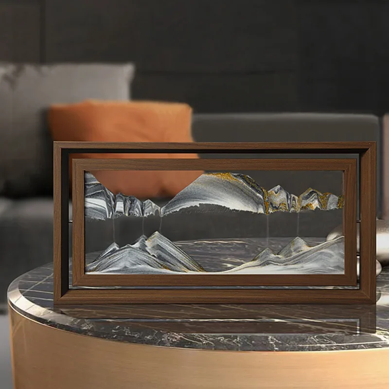 3D 회전 가능한 풍경 이동 모래 예술 그림, 퀵샌드  - Engraved Wood Frame 리뷰 및 가격