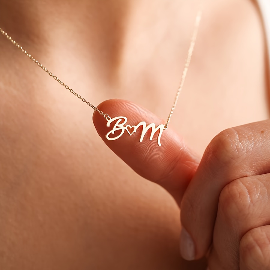 여성을위한 사용자 정의 이름 목걸이 방수 스테인레스 스 - Name Necklace Custom 리뷰 및 가격