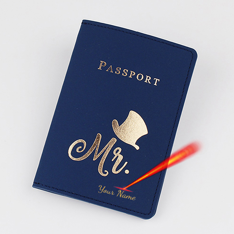 맞춤형 이름 Mr/Mrs 로고 여권 커버, Pu 가죽  - Personalized Name Box 리뷰 및 가격