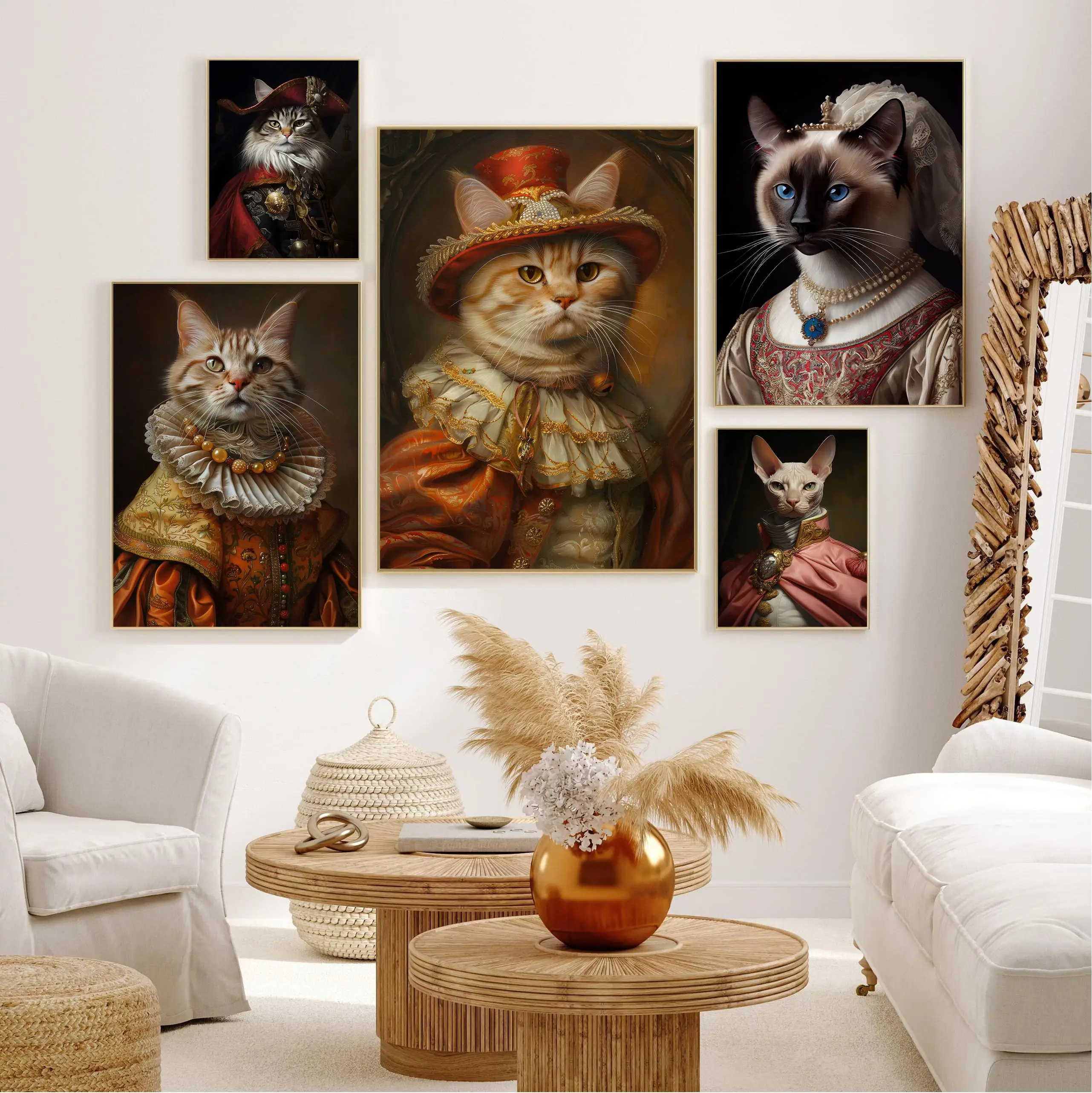 흥미로운 동물 빅토리아 시대 동물 고양이 초상화 예술  - Pet Portrait Custom 리뷰 및 가격