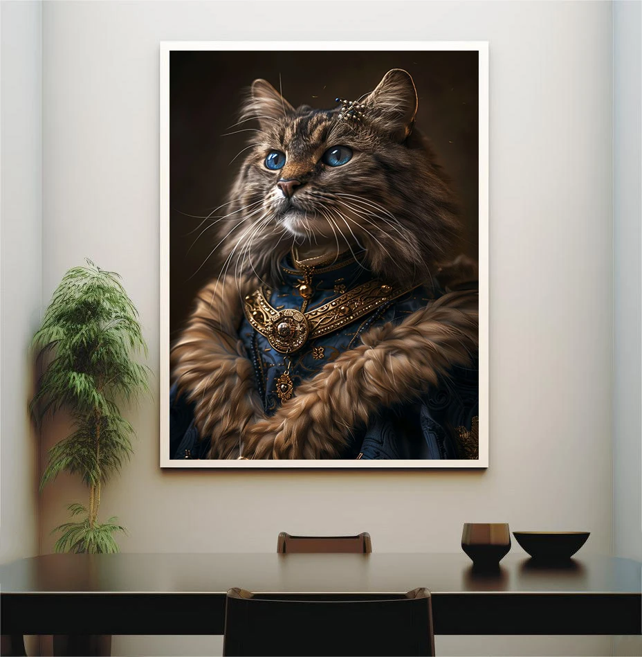 흥미로운 동물 빅토리아 시대 동물 고양이 초상화 예술  - Pet Portrait Custom 리뷰 및 가격
